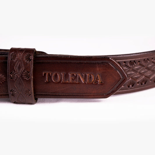 CEINTURE - Dark Brown Losange TOLENDA