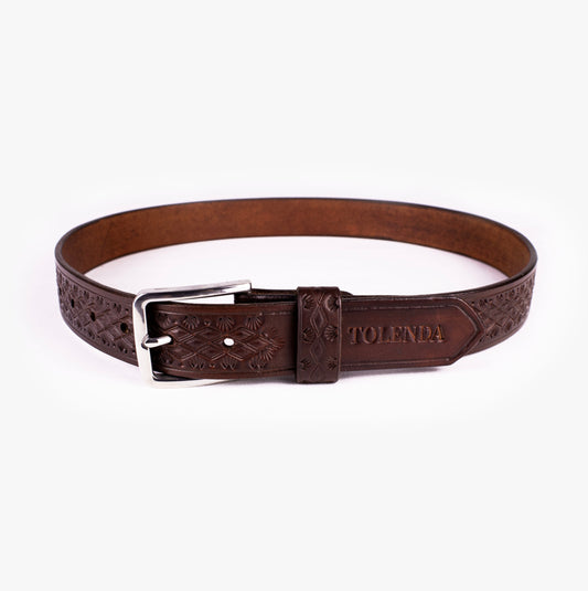 CEINTURE - Dark Brown Losange TOLENDA