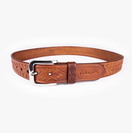 CEINTURE - Mahogany Losange TOLENDA