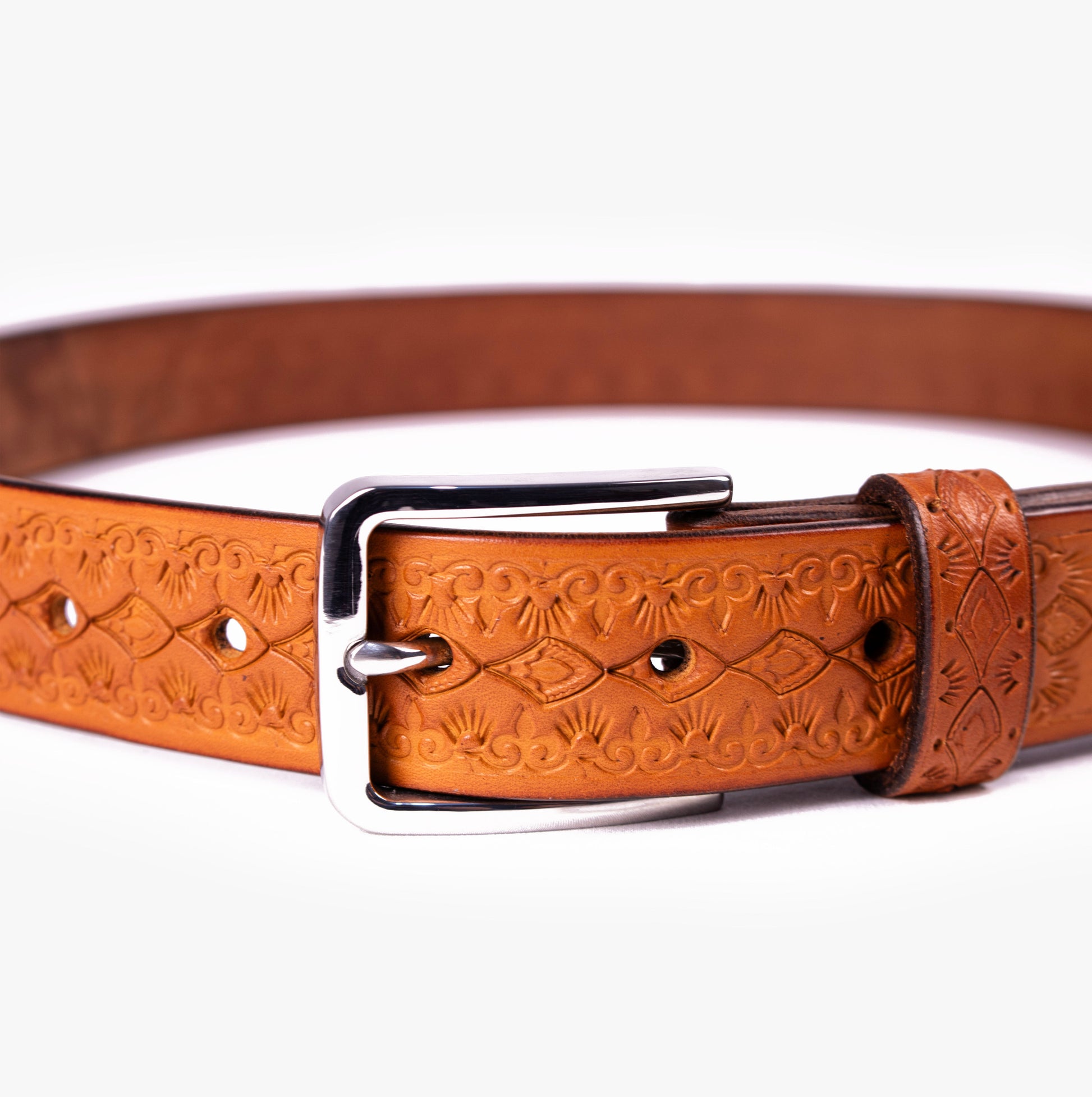 CEINTURE - Saddle tan losange TOLENDA