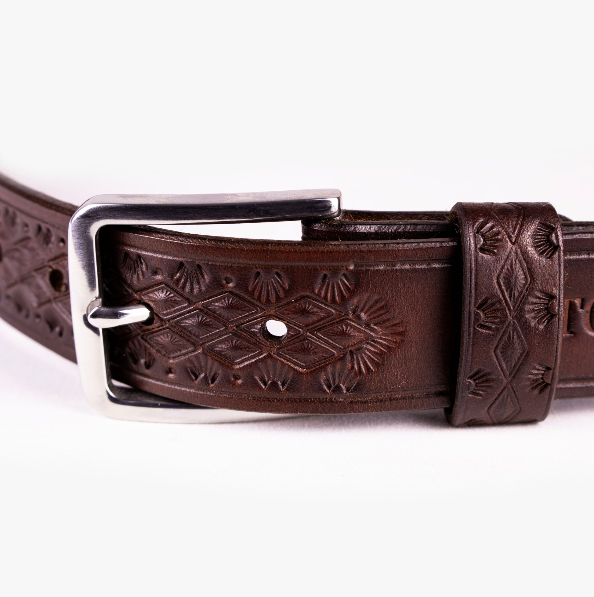 CEINTURE - Dark Brown Losange TOLENDA