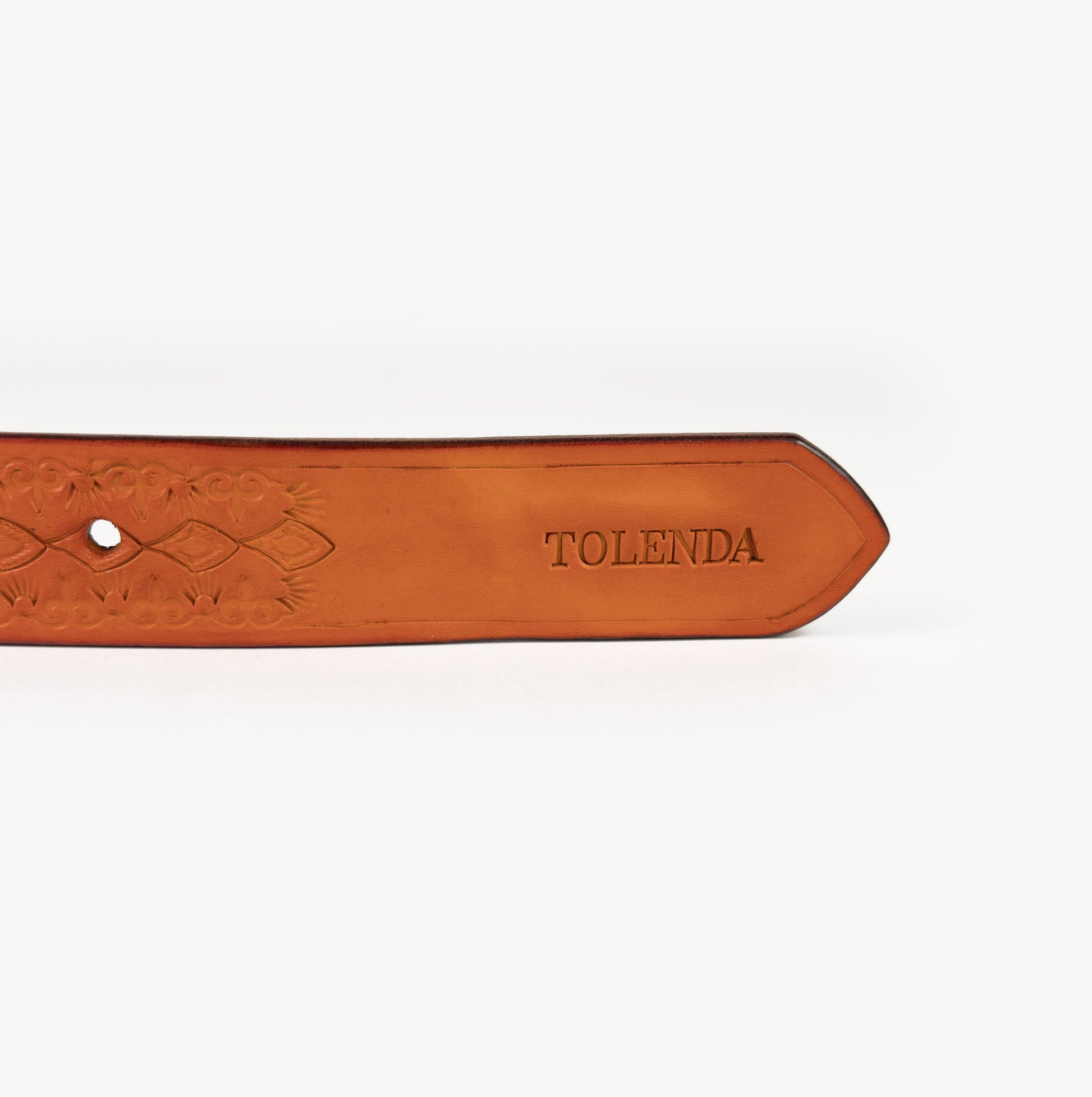 CEINTURE - Saddle tan losange TOLENDA