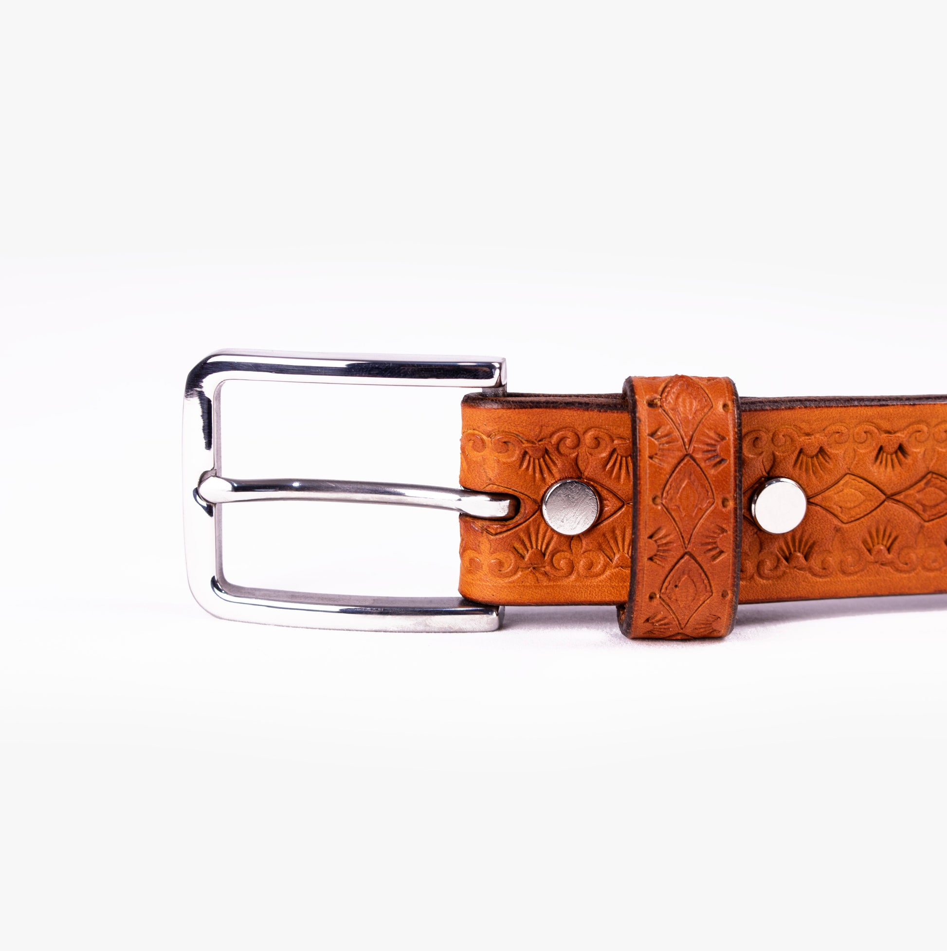 CEINTURE - Saddle tan losange TOLENDA