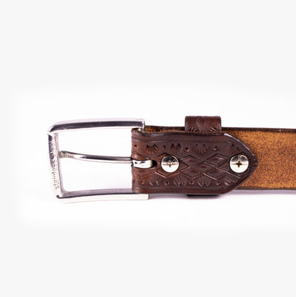 CEINTURE - Dark Brown Losange TOLENDA