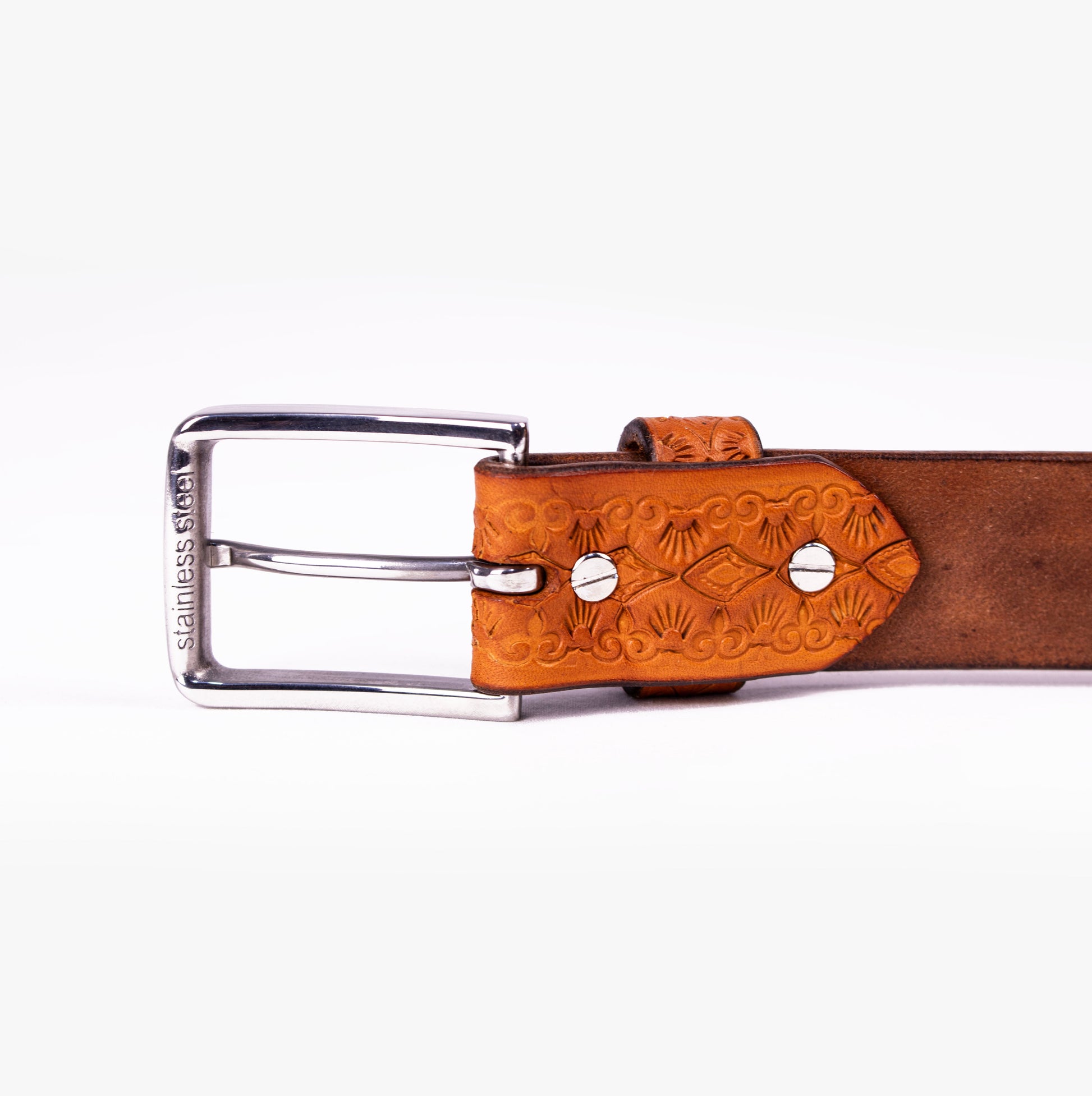 CEINTURE - Saddle tan losange TOLENDA